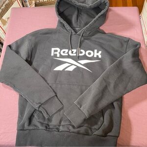 Reebok Black Sweatshirt White Logo - Size S/M?